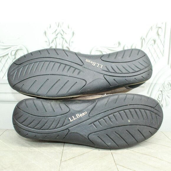 LL Bean Brown Suede Lace Up Low Top Comfort Casual Sneaker Shoes Size 10 M - Picture 8 of 9